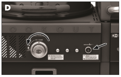 Figure D: Open Charcoal Burner Knob